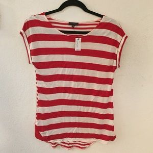 The Limited Red and White Striped Tee, Size XS